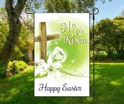 Happy Easter Garden Flag He Is Risen