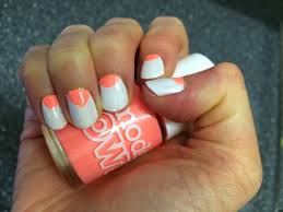 midweek manicure neon and white nail art