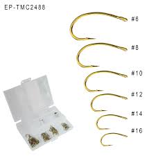 Eupheng 120pcs Nymph Dry Fly Fishing Hooks Set Ep Tmc2488