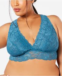 Never Say Never Plus Size Lace Racerback Bralette Never1352p Online Only