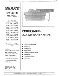 craftsman 139 53225srt owner s manual
