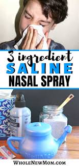 homemade saline nasal spray with