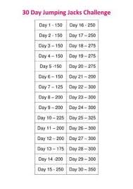 30 Day Jumping Jack Challenge Google Search Jumping