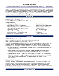 A traditional cv is the safest route to take when applying for a job. Sample Resume For An Entry Level Aerospace Engineer Monster Com