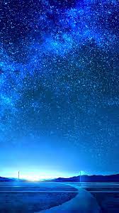 starry night sky horizon scenery 4k