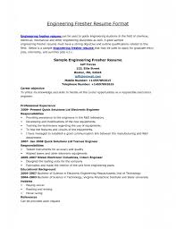 Sample Resume For Software Engineer Fresher   Gallery Creawizard com