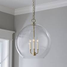 clear glass sphere chandelier