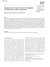 cable beam system dynamics