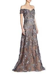 Rene Ruiz Collection Floral Off The Shoulder Lace Gown