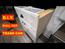 diy pull out trash can inside kitchen
