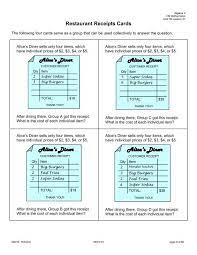 Restaurant Receipts Cards Highland