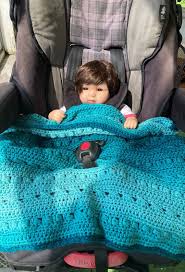 Crochet Pattern Car Seat Blanket With