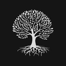 family tree vector black and white