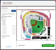 Globe Life Park Interactive Seat Map Texas Rangers