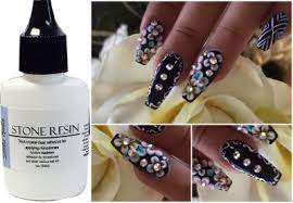 nail stone secure resin