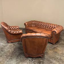 vine chesterfield leather lounge