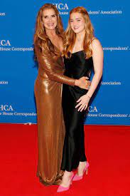 brooke shields poses with daughter at