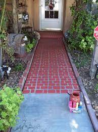 delete brick walkway faux brick