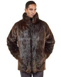 the hudson mid length beaver fur coat