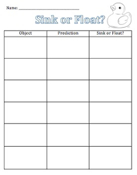sink or float activity sheet by miss