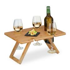 Buy Bamboo Wine Tray For Picnics Here