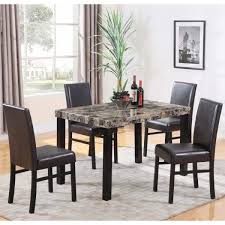 Faux Marble Rectangular Dining Table