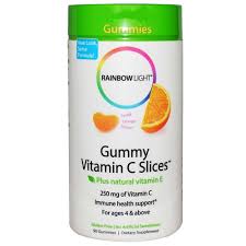 Rainbow Light Gummy Vitamin C Slices Tangy Orange 250 Mg 90 Gummies Vitacost