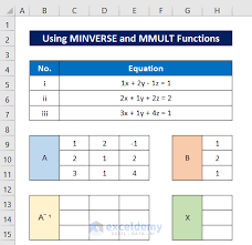 Solve System Of Equations In Excel