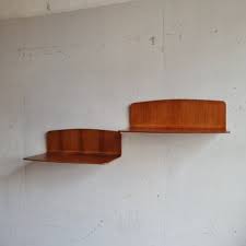 curved plywood wall shelves set of 2