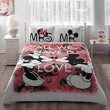 mickey and minnie mouse love queen bed