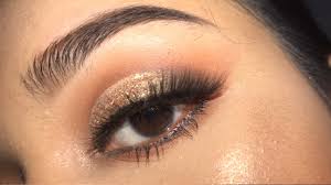 copper gold prom makeup tutorial