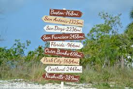 Rustic Directional Sign Post Gift For Parents Destination Yard