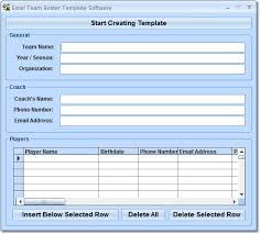Excel Team Roster Software Create Custom Team Rosters In Ms Excel