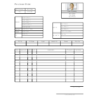 Order Form Templates