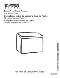 I have a kenmore chest freezer mod#253.16582104. Frost Free Chest Freezer Congelador Cubre De Manualzz