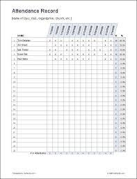 Free Excel Attendance Record Attendance Sheet It Is Easy