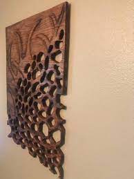 Carved Wood Wall Art Sculpture By
