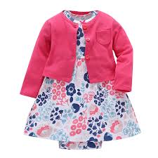 Us 8 82 19 Off Newborn Baby Girl Dress 2pcs Sets Floral Dresses Long Sleeve Red Cardigan Carter Style Infant Toddle Baby Girls Clothes Set In