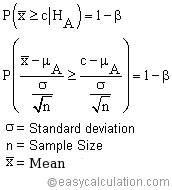 type ii error calculation tutorial