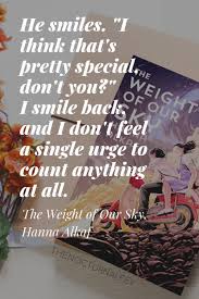 How did you feel when you read the line in the author's note that said, this book is not a light and easy read? Blog Tour The Weight Of Our Sky By Hanna Alkaf Review Quotes