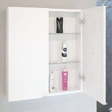 2 Door Wall Cabinet Glass Shelves