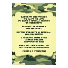 Camouflage Party Invitation Template Com Military Retirement