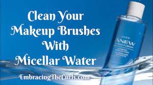 makeup brushes with micellar water