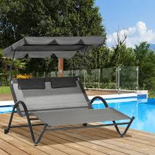 Outsunny Outdoor Patio Chaise Lounge