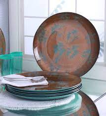Opaque Blue Glass Dinner Plates