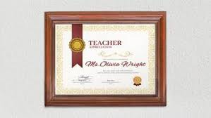 Teacher Appreciation Award Certificate Template Award Certificate For Teacher