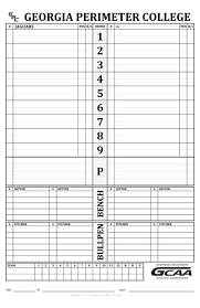 Custom College Baseball Dugout Cards Charts With College