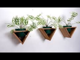 Wooden Triangle Planters Wall Hanging