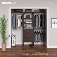 floor mount closet kit with top shelves
