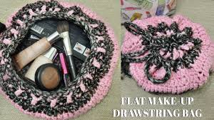 how to crochet a flat drawstring make